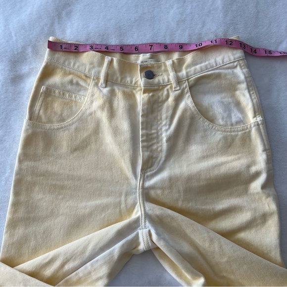Roseanna Denim Straight Leg Jeans in Light Yellow - Picture 8 of 12